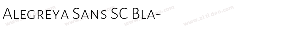 Alegreya Sans SC Bla字体转换